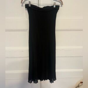 Black mesh overlay tube dress